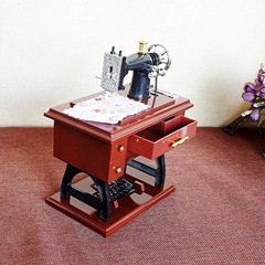 Sewing machine clockwork music box model one piece OEM home decoration creative gift S-1