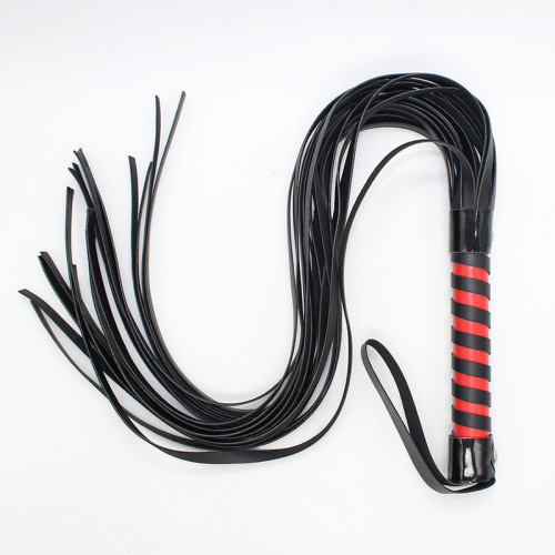 Adult wholesale couple's fun SM flirting small leather whip whipping sex alternative toy leather 45cm tassel whip