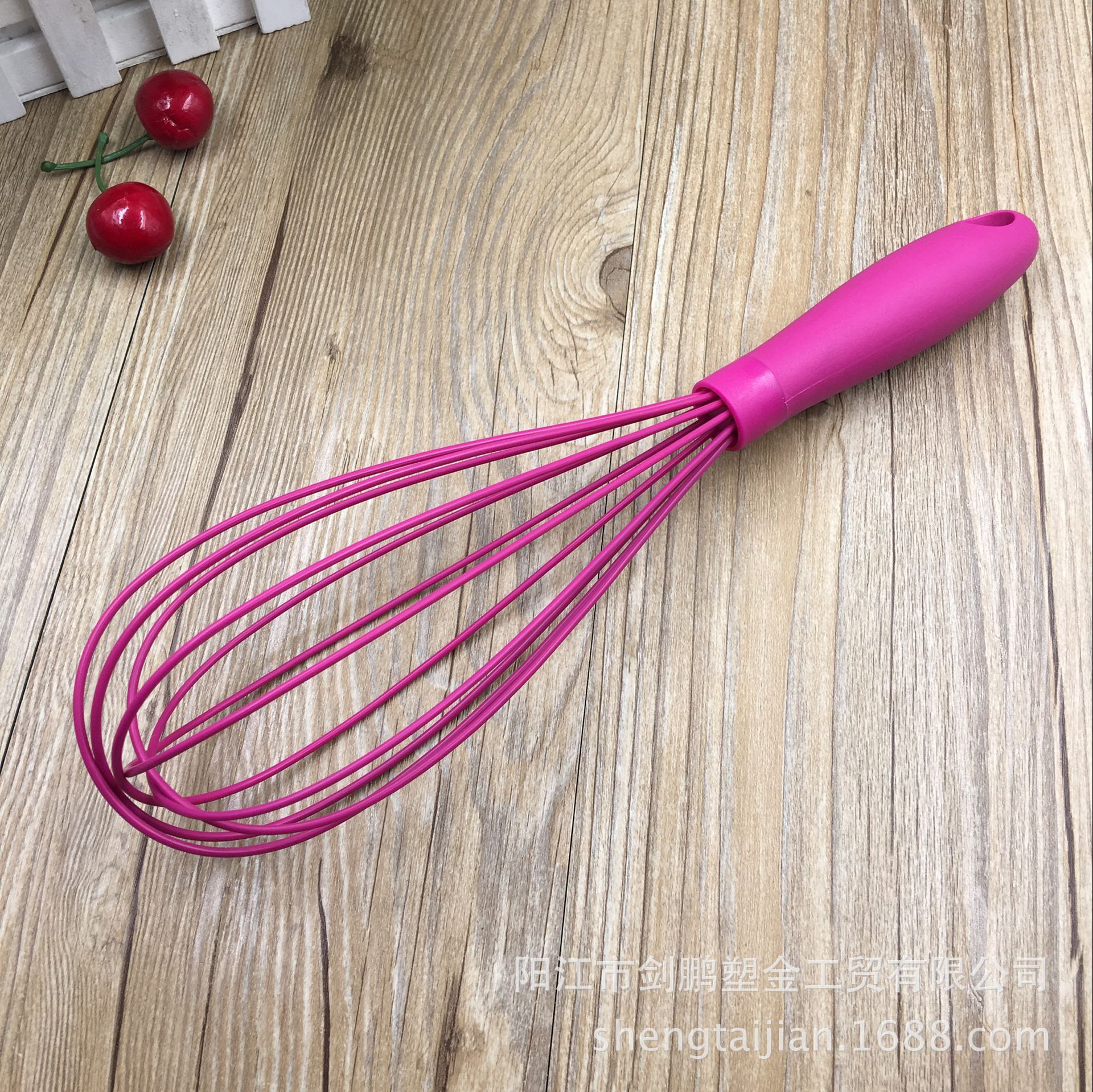 Manufactor supply Stainless steel Whisk Silicone Whisk Transparent handle Whisk Rubber Baking tool