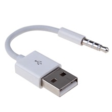 USB公轉3.5MM公充電線電腦音響車載MP3藍牙耳機錄音筆充電夾子線