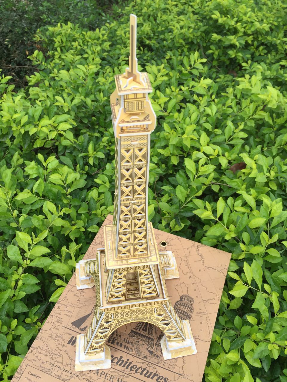 Rompecabezas tridimensional de papel 3D para niños DIY modelo de construcción pantalla Bo porcelana Eiffel creativo juguetes educativos hechos a mano