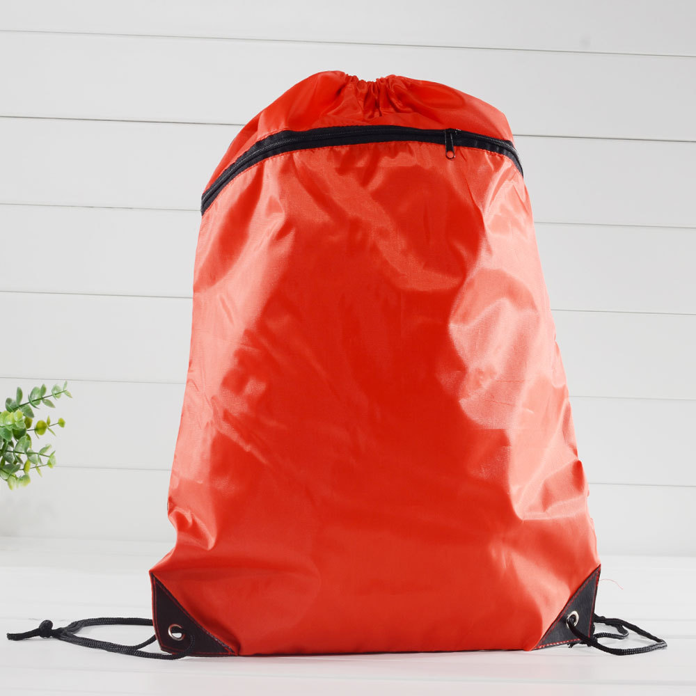 赛事包带拉链210d牛津布涤纶抽绳袋尼龙袋束口双肩背包