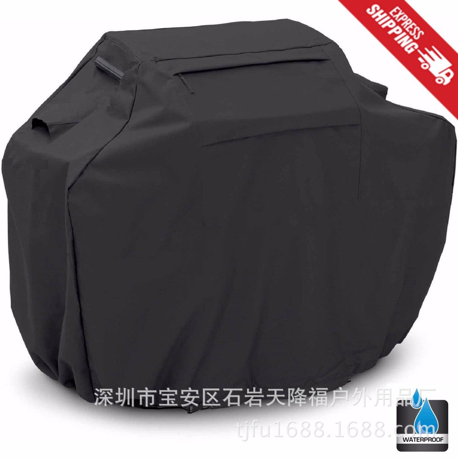 供应 ebay亚马逊爆款 户外烧烤罩 防尘罩 BBQ Cover 黑色 210D|ru