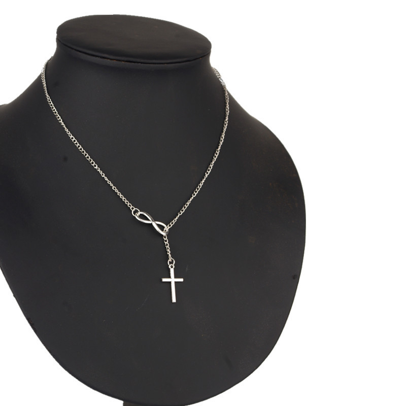 Simple Style Cross Alloy Plating Women's Necklace 1 Piece display picture 3