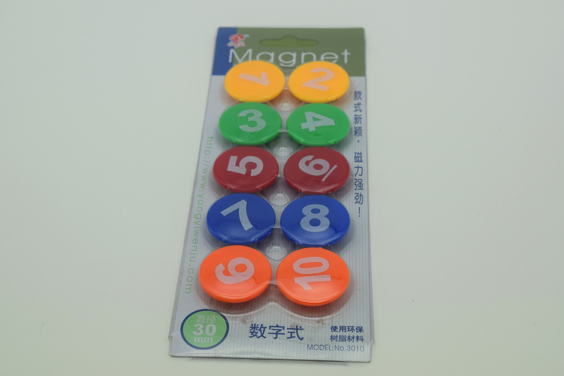 批发数字式水晶式彩色磁钉10粒装磁扣3cm白板磁珠文教用品-阿里巴巴