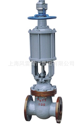 Shanghai wind and thunder National standard flange Pneumatic Gate valve Z641H-25C Cast Steel Gate Valve Pneumatic actuator