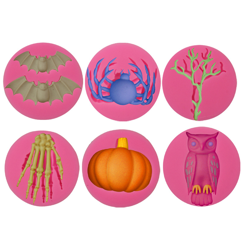 6PCS новый Хэллоуин силиконовая форма для торта для выпечки торта декоративный инструмент