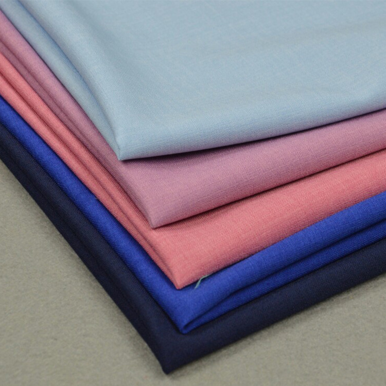 2018新款女装职业装休闲裤子面料 梭织暗纹路弹力布料