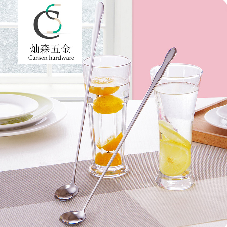 厂家批发特色饮料不锈钢葫芦勺酒吧长搅拌勺酒店家居量大从优