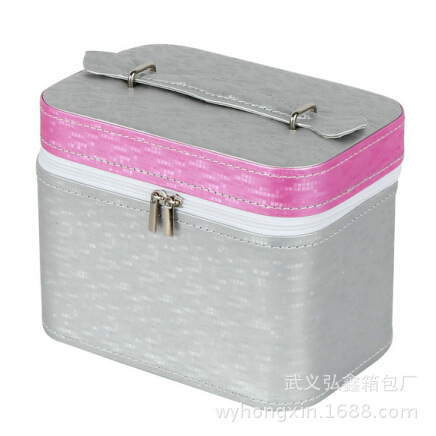 高档 首饰盒 珠宝盒化妆箱 化妆盒化妆品收纳箱 PU皮质