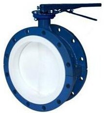 手柄式衬氟法兰蝶阀D41F46-