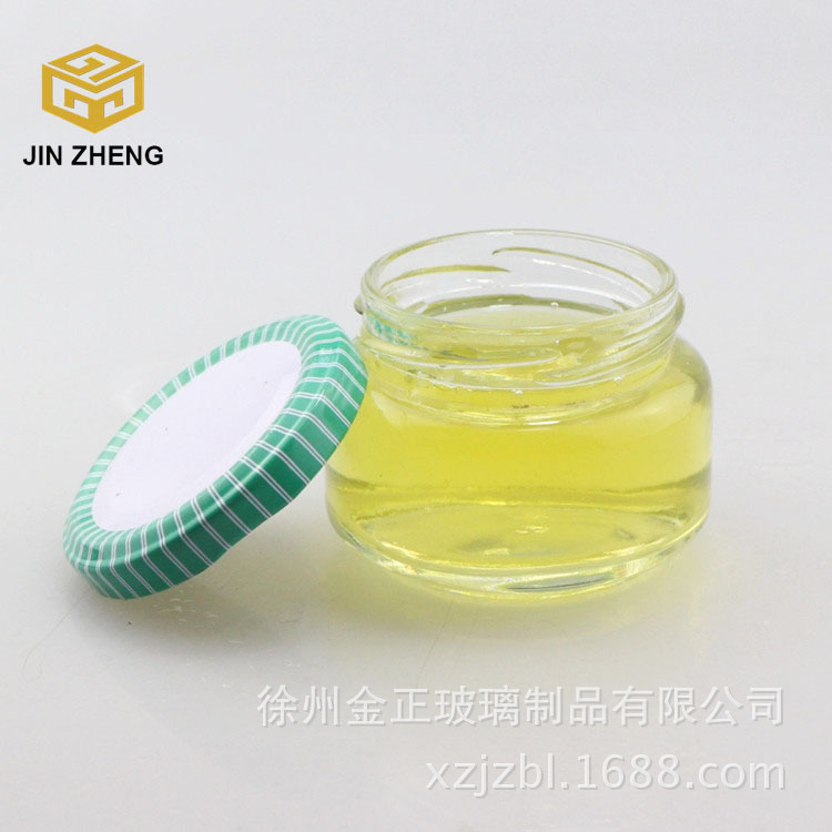 厂家批发120ml圆形蜂蜜酱菜玻璃瓶水果罐头果酱瓶子燕窝密封瓶罐