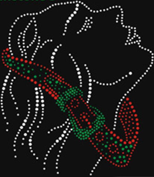 厂家制作 少女头像烫钻图案 色彩丰富 风格多样款式新颖质量好