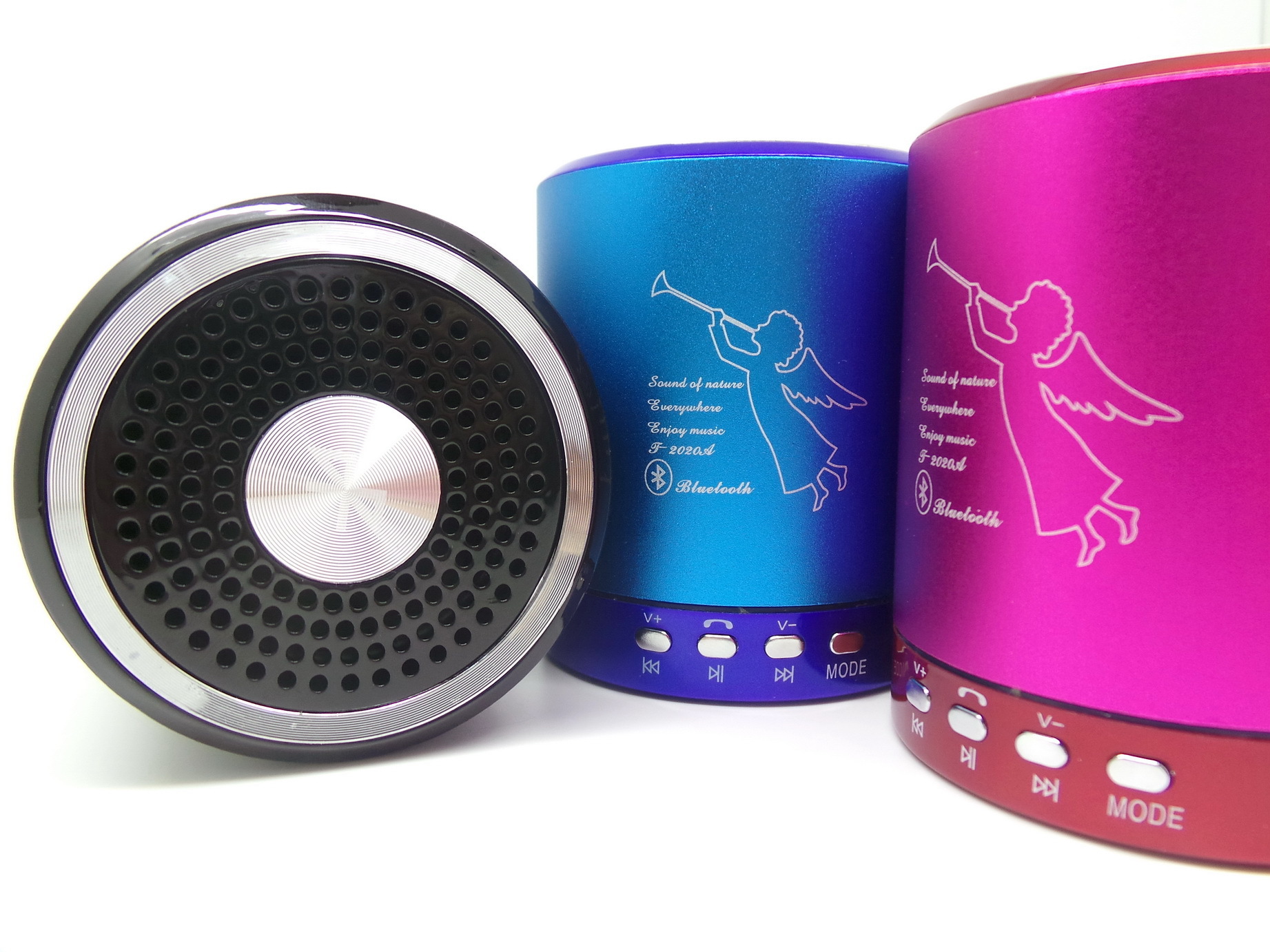 Angel Speaker T2020A Portable Wireless Bluetooth Mini Bass Stereo Speaker Metal Alloy Support TF