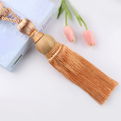 供應金色網球流蘇掛穗簾頭裝飾窗簾輔料配件窗飾批發廠家直銷