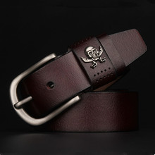 真皮腰带男士纯牛皮皮带 高档男式针扣皮带 外贸品牌皮带厂家订做