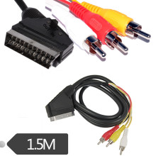 ŷ׼SCART21PɨͷƵתɫ3AV3RCA 