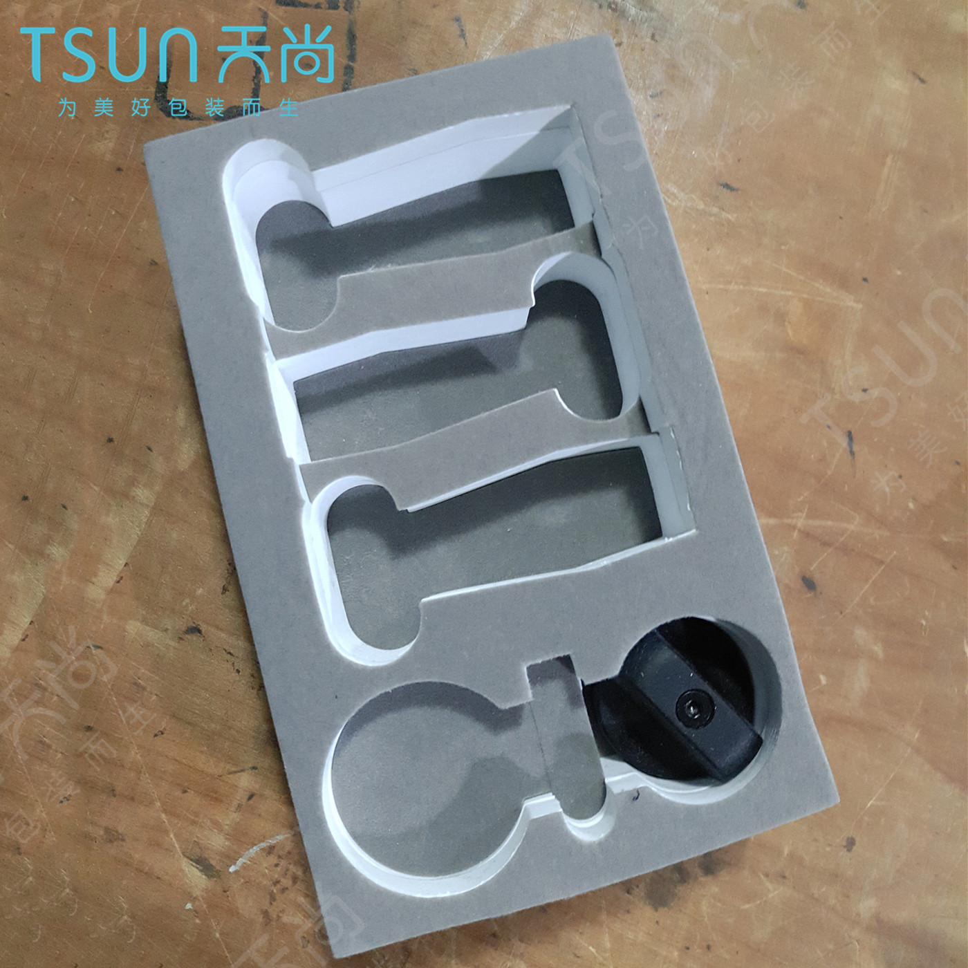 天尚定制 包装盒植绒eva内衬 植绒eva