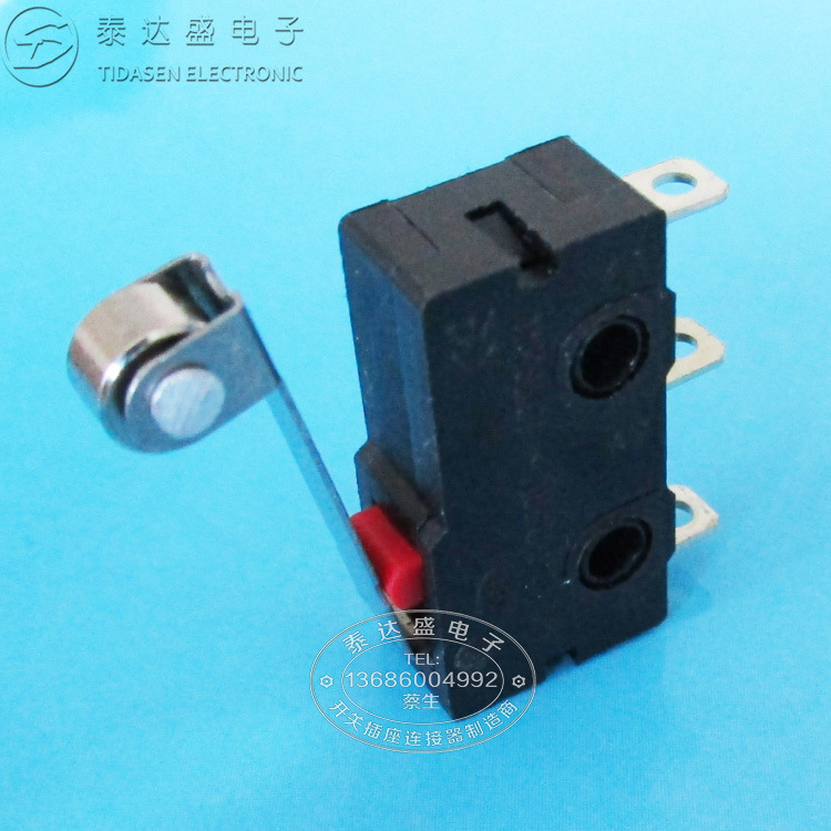 空气净化器小型带滚轮行程开关 5A大电流高性能微动开关KW12-N