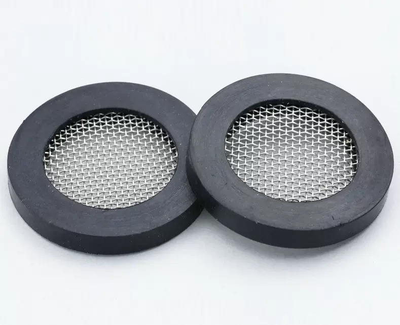 滤网垫 硅胶垫圈 带过滤网 硅胶密封圈 不锈钢波纹管进水管 4分