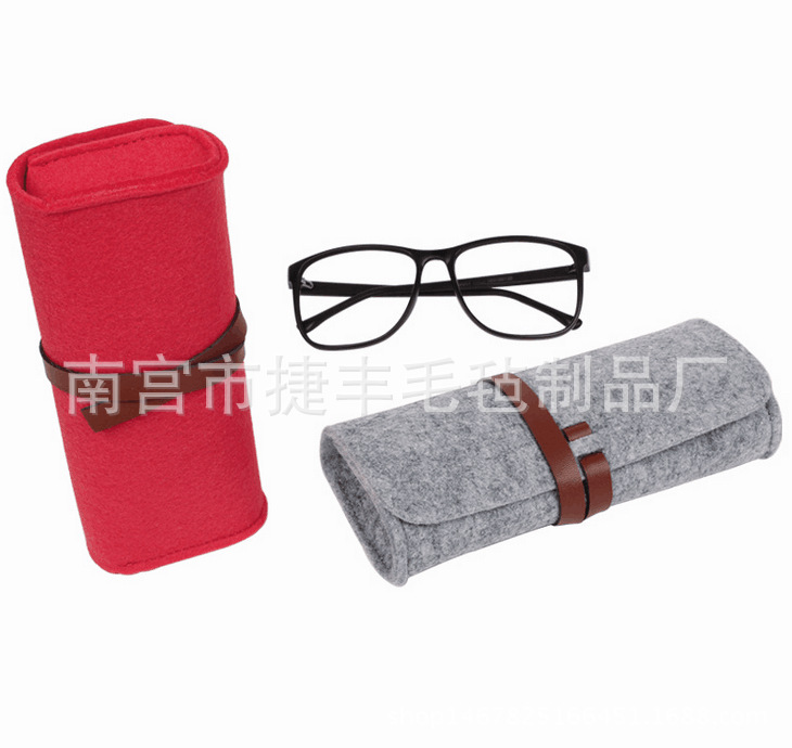 创意毛毡眼睛袋 毛毡眼睛包及各种毛毡制品 可加丝印logo可做尺寸