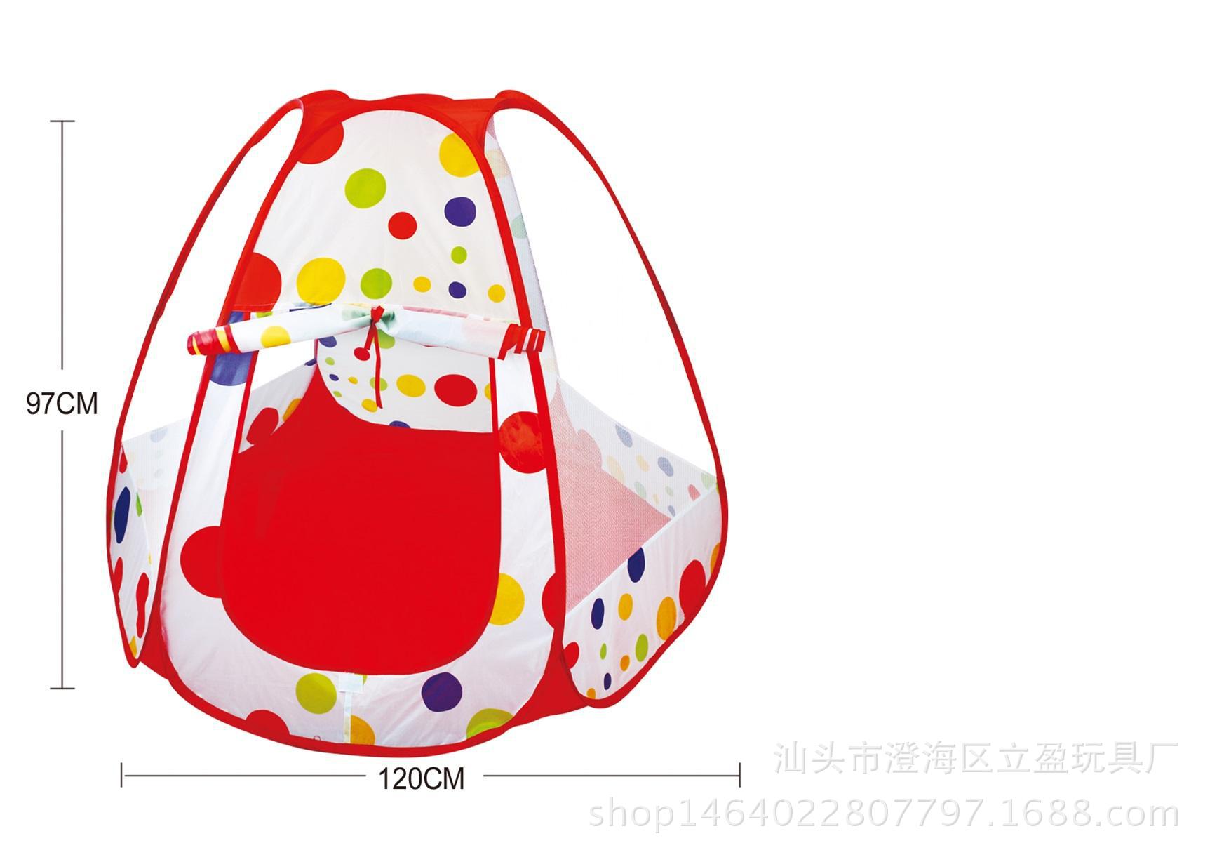 100 개의 바다 공이있는 웨이브 포인트 텐트