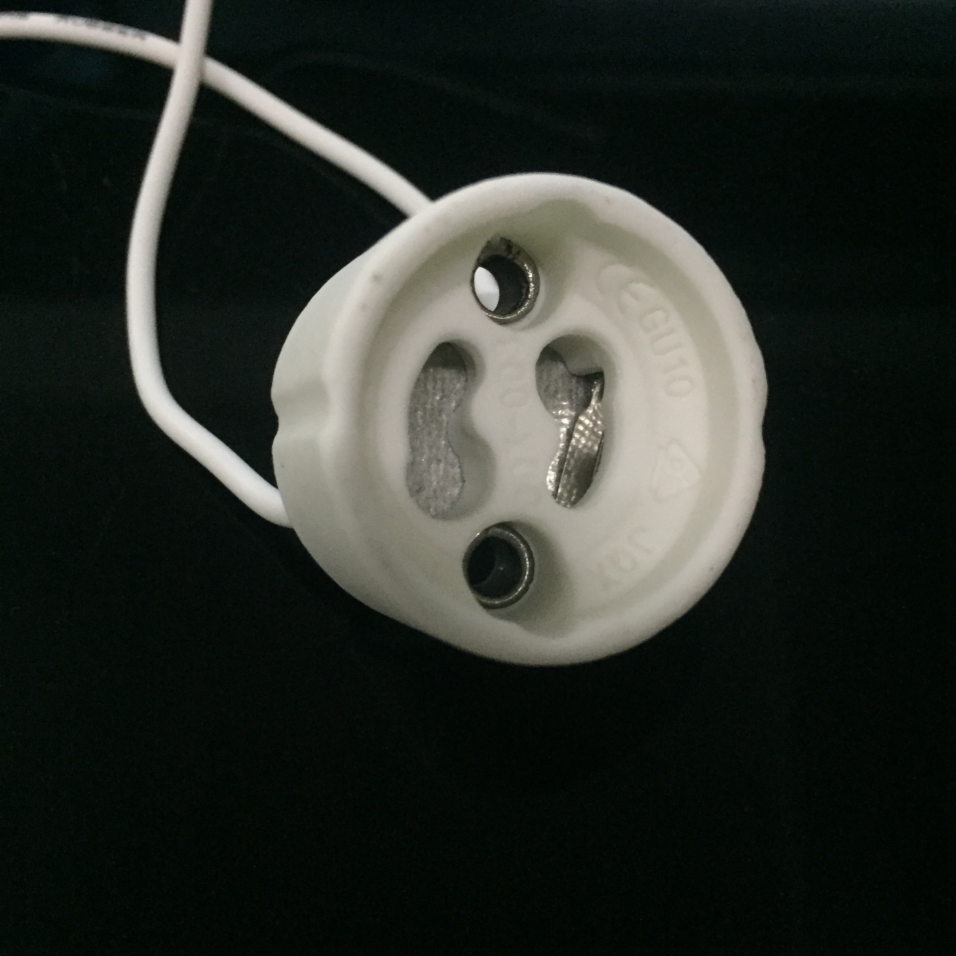 Manufactor GU10 ceramics Lampholder white ageing Headband Line Light Halogen Customizable Teflon wire