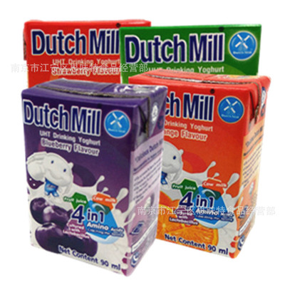 泰国进口饮料 达美果味酸奶饮品90ml*4 整箱12条48小盒 一件代发