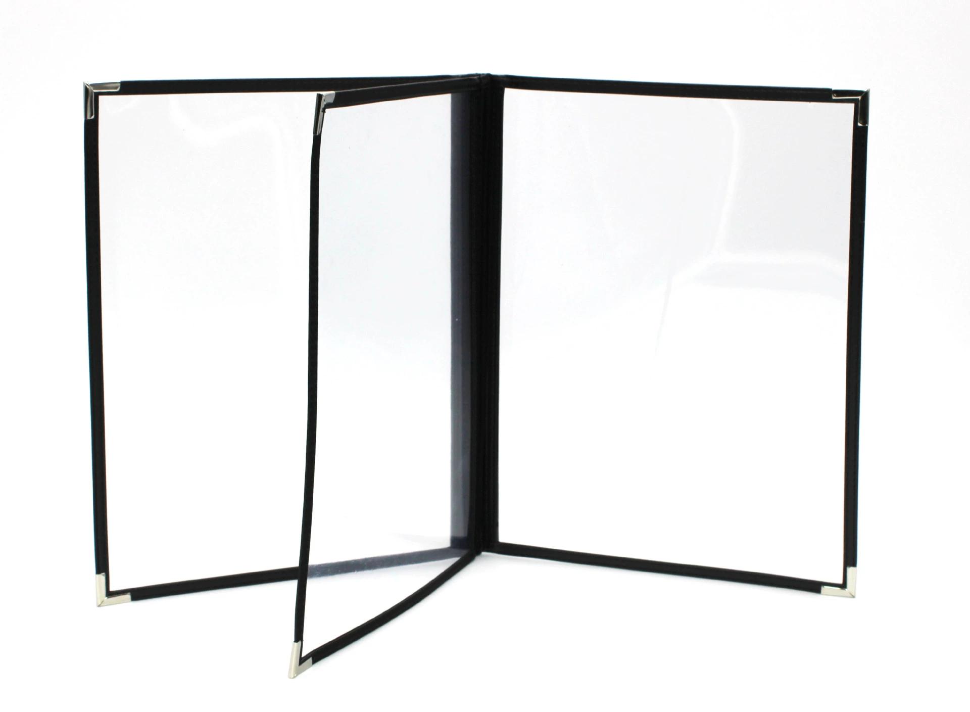 Высококачественная трехстраничная книга с прозрачным зажимом для меню для ресторана, кафе, износостойкий размер можно выбрать