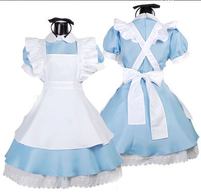 Alice Fantasy Wonderland * Blue Light Tone lolita Maid Costume cosplay Maid Costume
