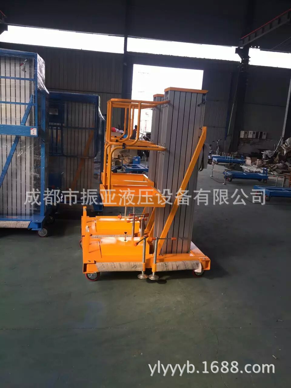 单轨式铝合金升降平台，液压铝合金升降机，铝合金式高空维修平台