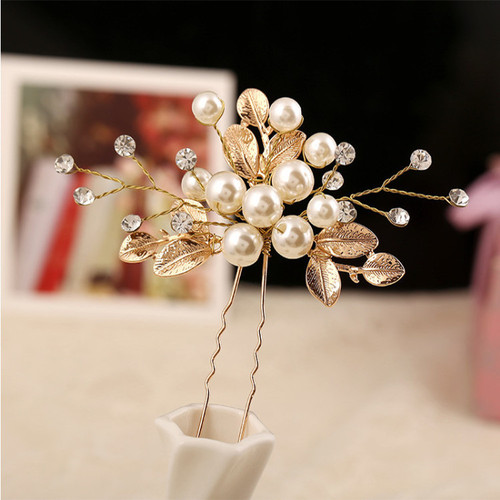 Hairpin hair clip hair accessories for women Mother Wedding Hair Fork hand pearl U-shaped hairpin hair hairpin Hair Beads custom studio special