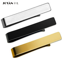 领带夹不锈钢304现货库存银色金色黑色领夹LOGO激光48x8x0.8