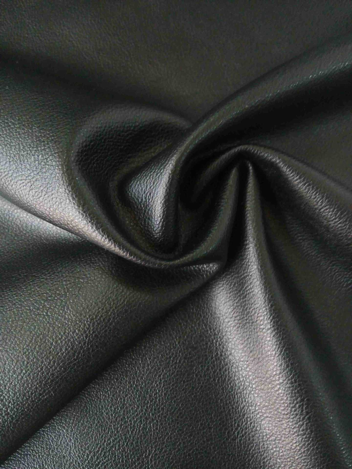干法四面弹PU皮 打底裤/皮裤皮裙面料双向弹力  环保品质