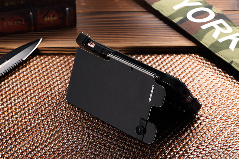 Armor King Iron Man Luxury Shockproof Stainless Steel Aluminum Metal Flip Case Cover for Apple iPhone 6S Plus/6 Plus & iPhone 6