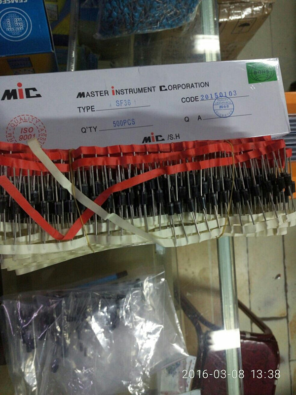 超快恢复二极管 SF36 DO-27 3A400V 插件 T/B编带 工厂直营SF系列