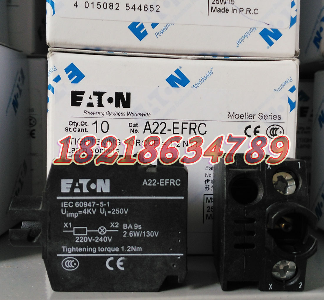 EATON MOELLER A22-EFRC穆勒按钮灯座模块原装正品现货