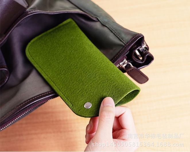 眼镜盒旅行眼睛套_韩国时尚简约毛毡太阳镜袋