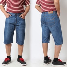 男士牛仔短裤男五分裤中裤中年大码5分裤Big Size Jeans Shorts