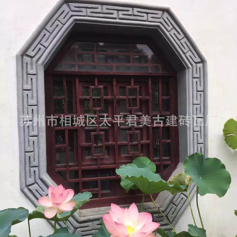 厂家供应明清回字纹仿古砖雕 青砖花边线 墙面中式装修配件