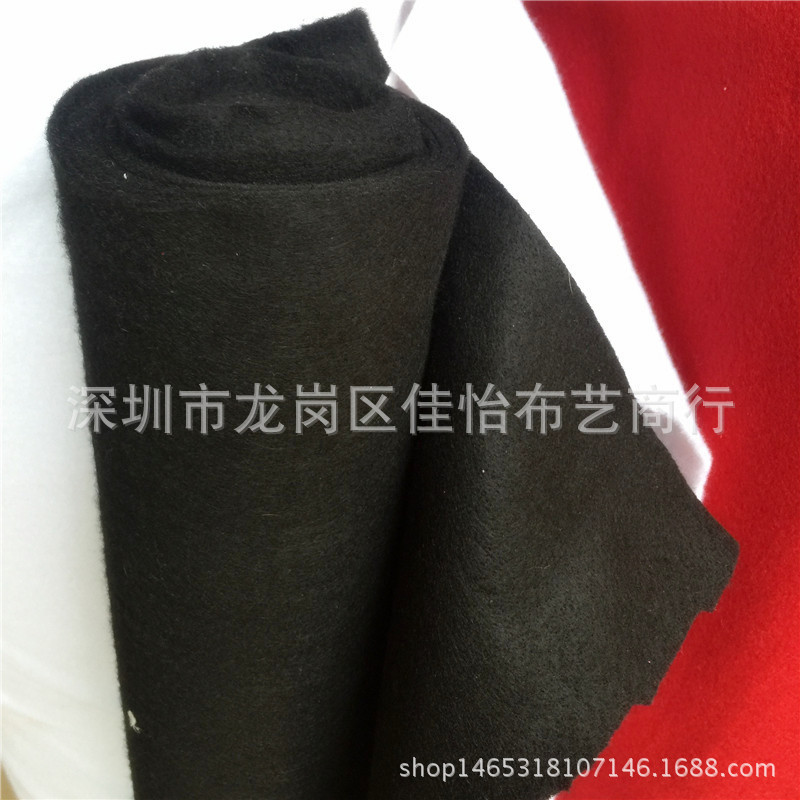 Spot supply black needle cotton non-woven fabric soft body halberd flannel imitation acrylic non-woven fabric Christmas toy accessories