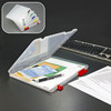 Handheld plastic folder, storage box for documents