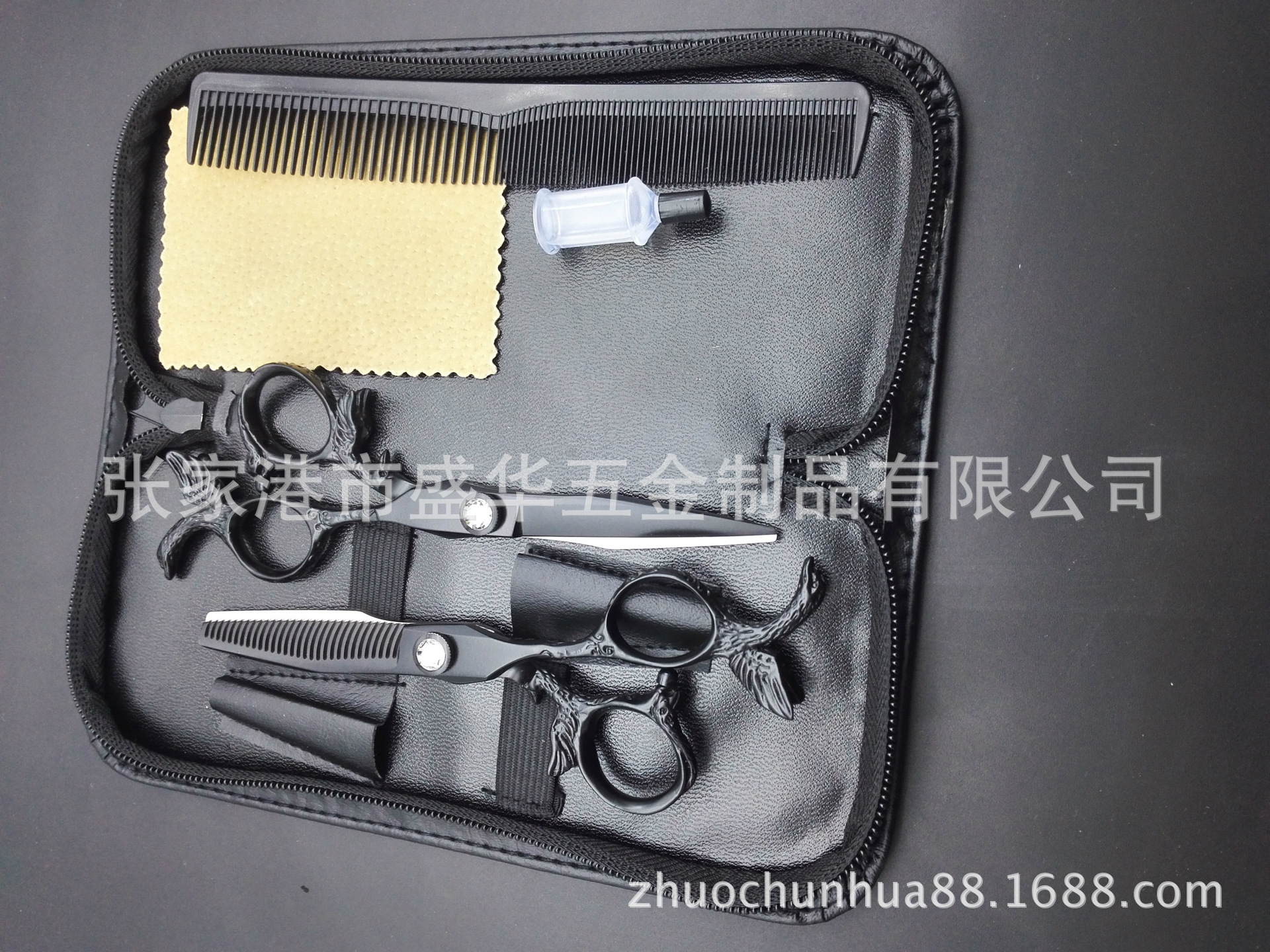 厂家供应高档老鹰手柄特芙蓉烤漆理发美发美容剪刀套装理发师专用