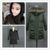 2018 Star Huo Siyan Fan Bingbing Same item Time The eye coat Down Jackets Mid length version Fur collar thickening