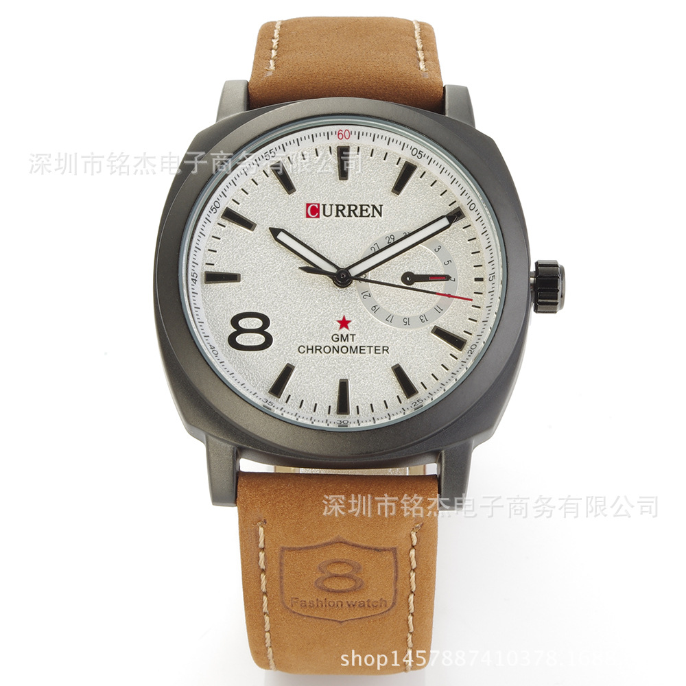Curren 8139 Men's Belt Watch Fashion Men's Sports Quartz Watch Men's Watch Export Watch