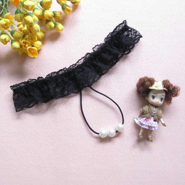 Women's sexy sexy underwear Pearl transparent thong low waist lace temptation women's T pants sexy underwear Women's sexy sexy underwear Pearl transparent thong low waist lace temptation women's T pants sexy underwear
