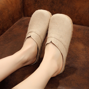 Tai chi kung fu shoes for women linen shoes women's breathable hemp slippers flats