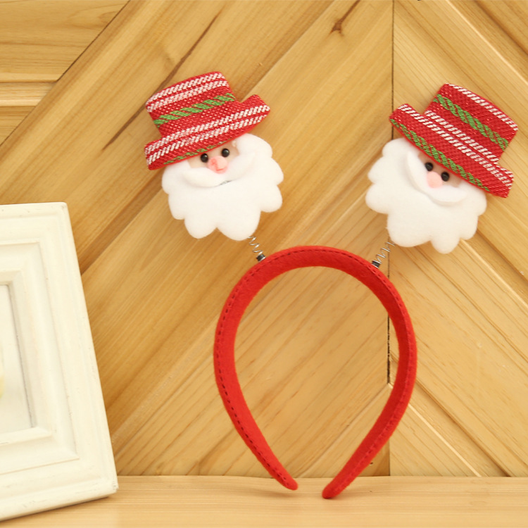 Venta Al Por Mayor De Fábrica De Suministros De Decoración Navideña Accesorios De Fiesta Cinta De Cabeza De Navidad Primavera Hebilla De Doble Cabeza Accesorios Para El Cabello Regalo De Vacaciones display picture 10