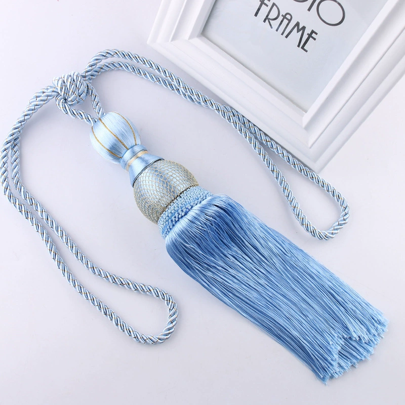 В наличии поставка Золотая теннисная кисточка висит Ушная занавеска украшения головы Аксессуары для штор украшения окон оптом прямые продажи с фабрики