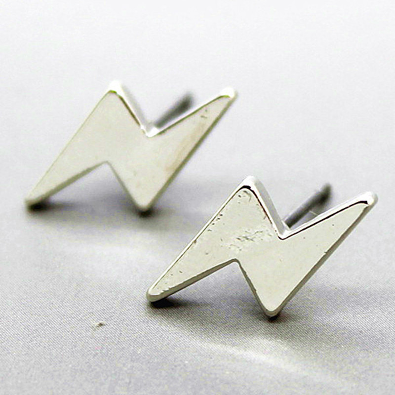New Alloy Plating Simple Lightning Earrings Wholesale display picture 6